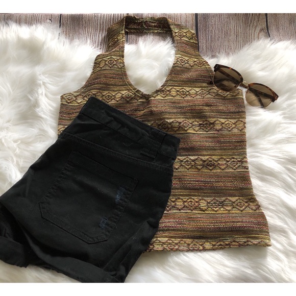 Tribal Print Halter Top - Picture 3 of 4